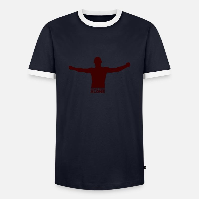 hool_neveralone - Men's Ringer Shirt - navy/white