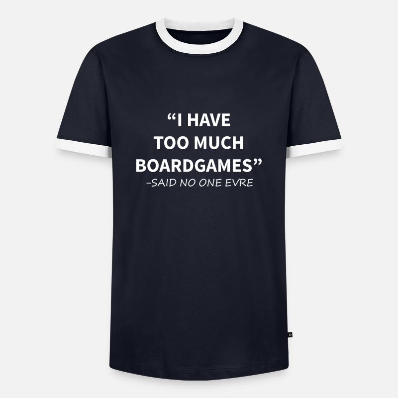 boardgame chess backgammon game night - Männer Kontrast-T-Shirt - Navy/Weiß 