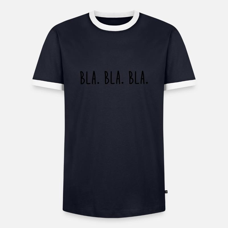 Bla. Bla. Bla. - Men's Ringer Shirt - navy/white 