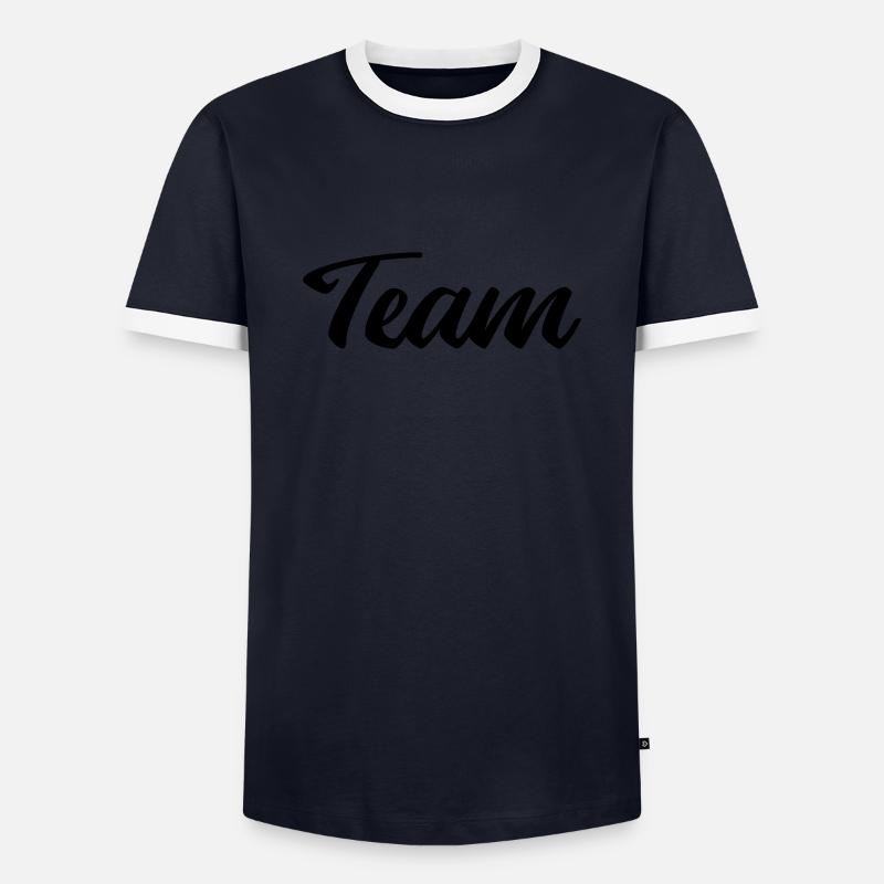team - Men's Ringer Shirt - navy/white