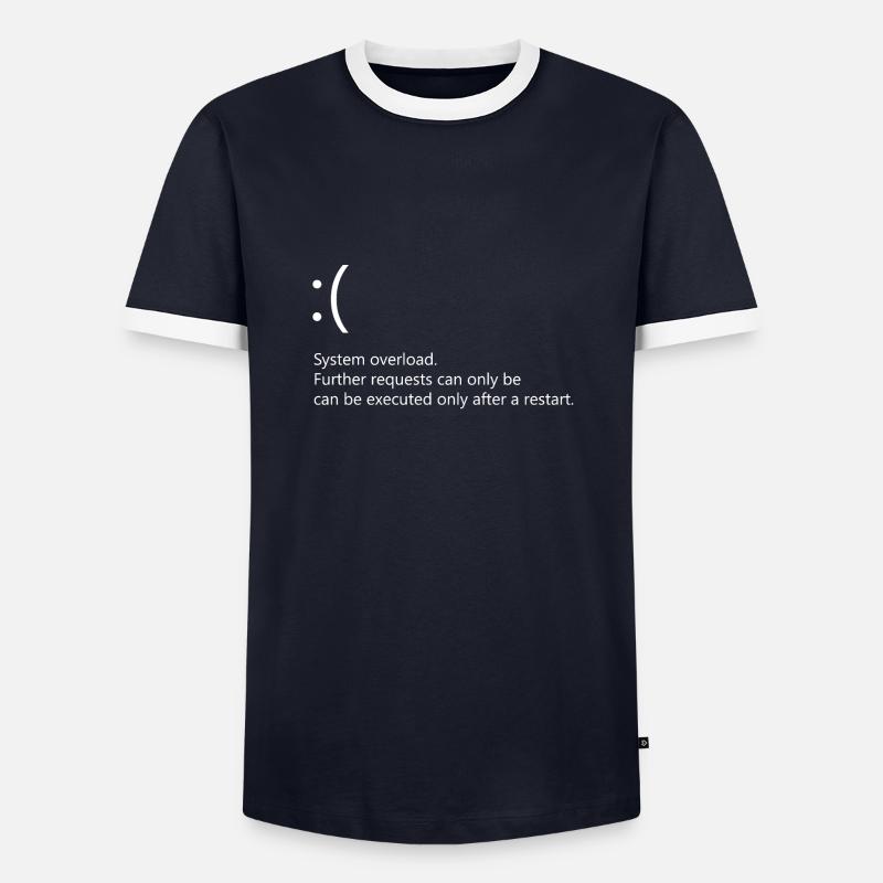 System overload - Windows Error - Men's Ringer Shirt - navy/white