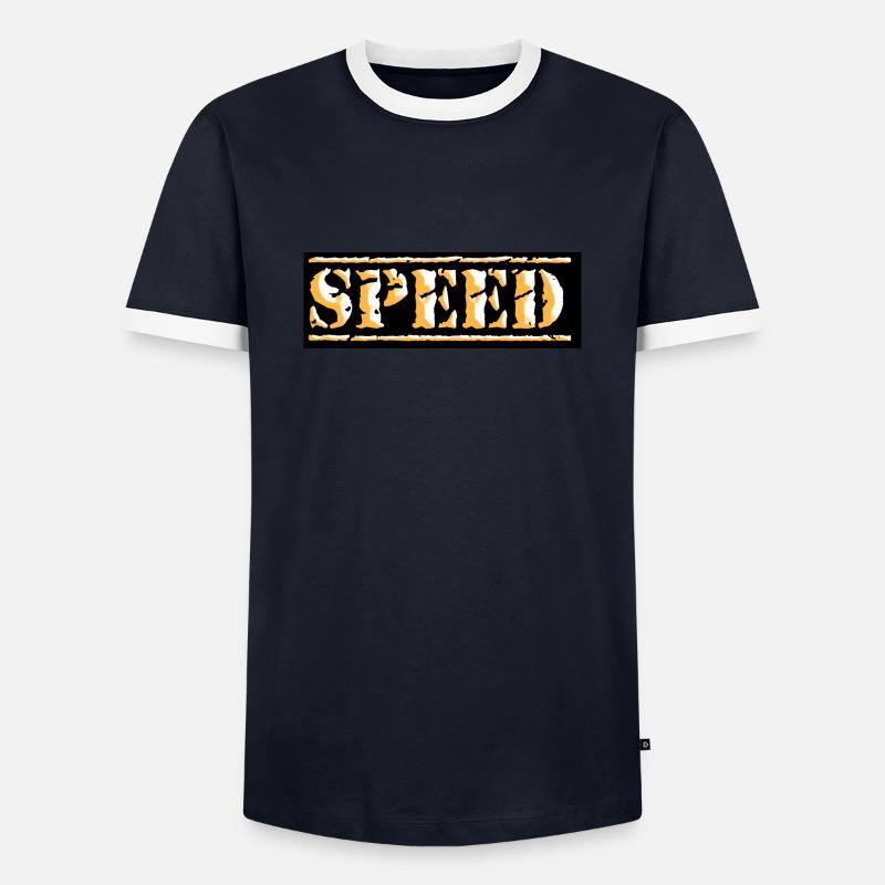 Speed - Men's Ringer Shirt - navy/white 