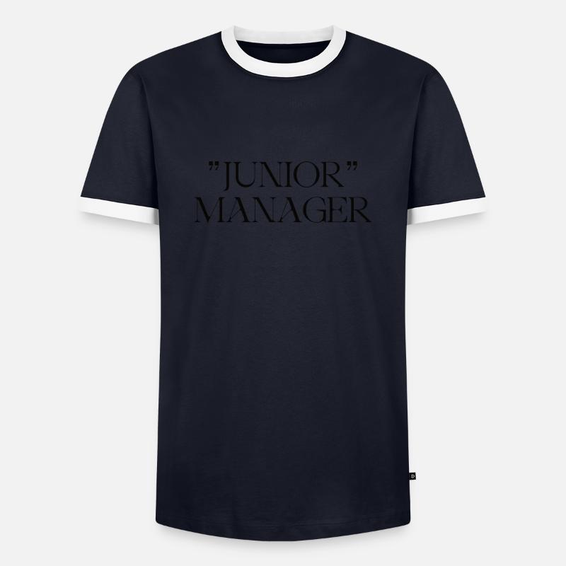 JUNIOR MANAGER - Männer Kontrast-T-Shirt - Navy/Weiß 