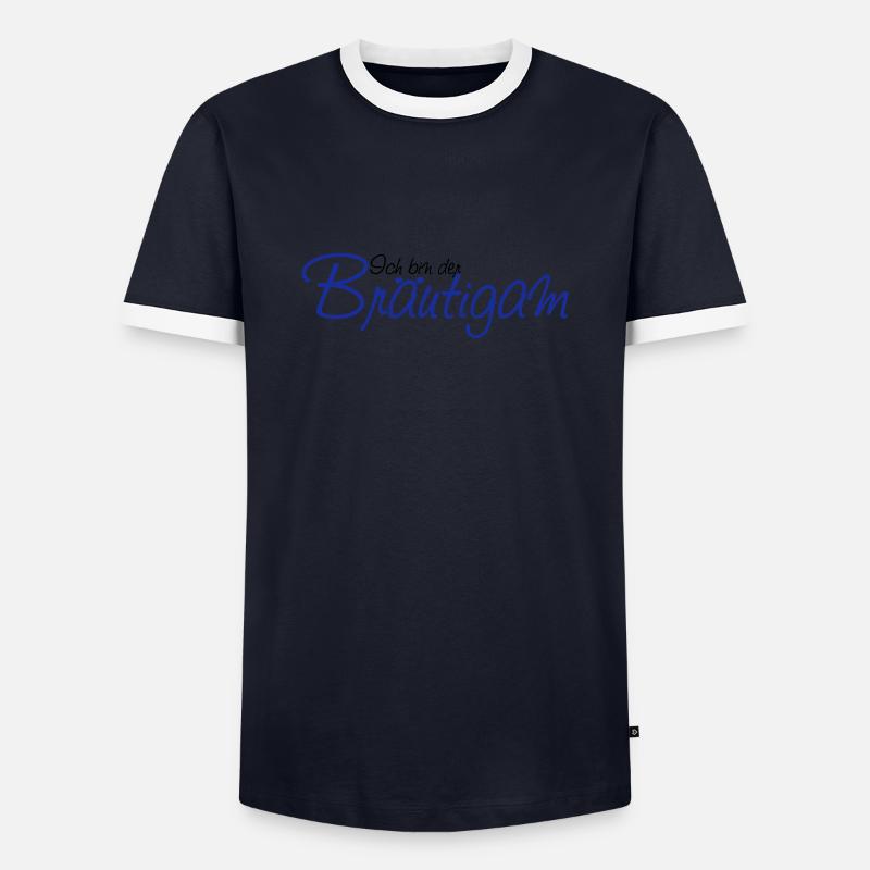 ich_bin_der_braeutigam - Men's Ringer Shirt - navy/white 