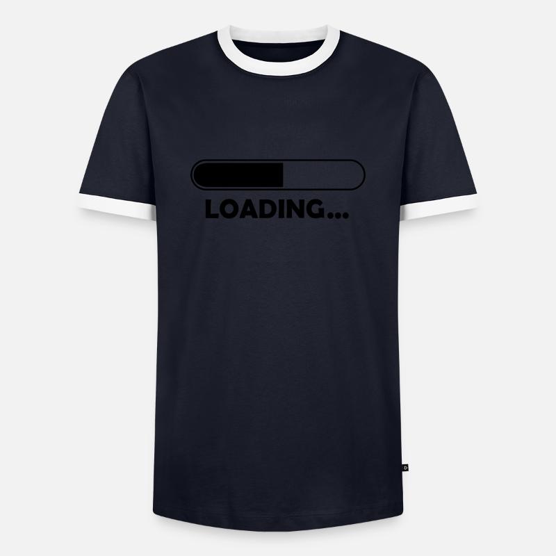 loading_001 - Männer Kontrast-T-Shirt - Navy/Weiß