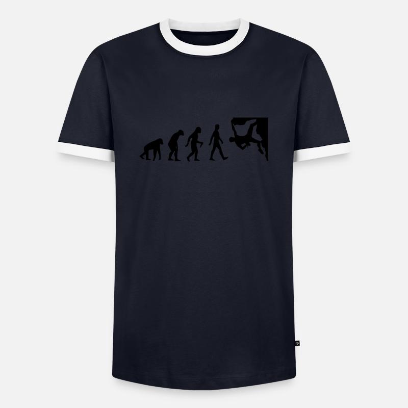 Climbing climbing - Men's Ringer Shirt - navy/white 