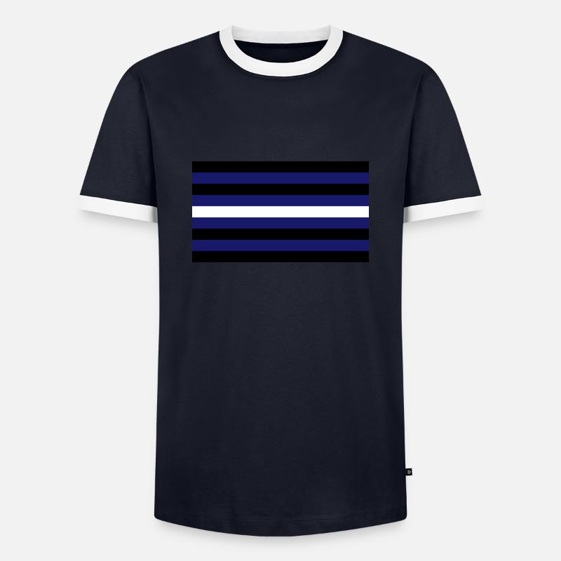 leather pride - Männer Kontrast-T-Shirt - Navy/Weiß