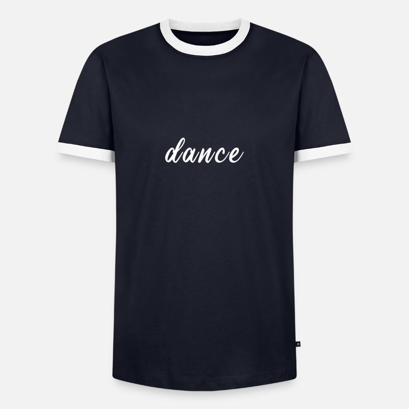 dance / dance / dance / dance - Men's Ringer Shirt - navy/white
