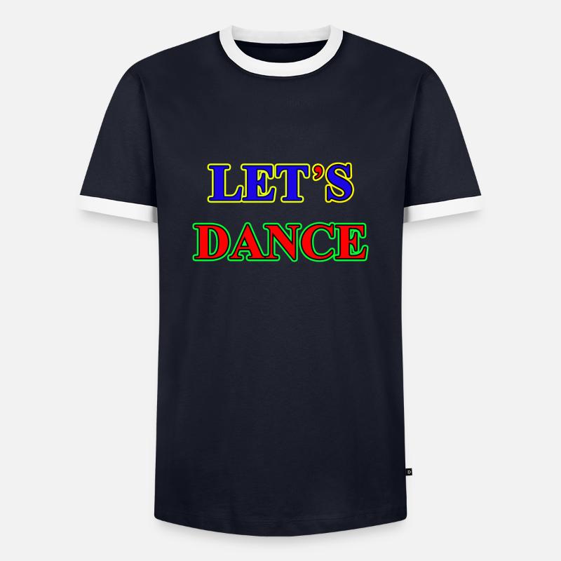 Letsdance E - Men's Ringer Shirt - navy/white 