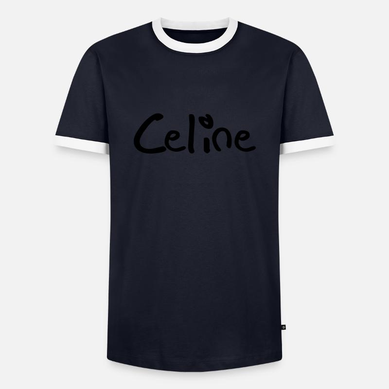 celine - Men's Ringer Shirt - navy/white
