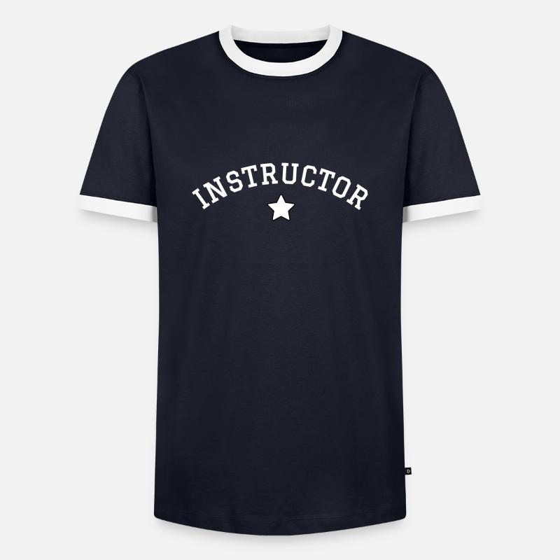 Instructor - Men's Ringer Shirt - navy/white 