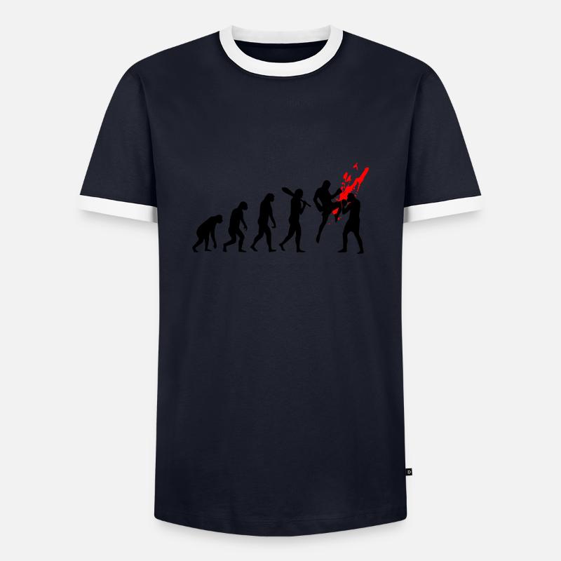 Evolution Kickboxer - T-shirt contrasté Homme - marine/blanc