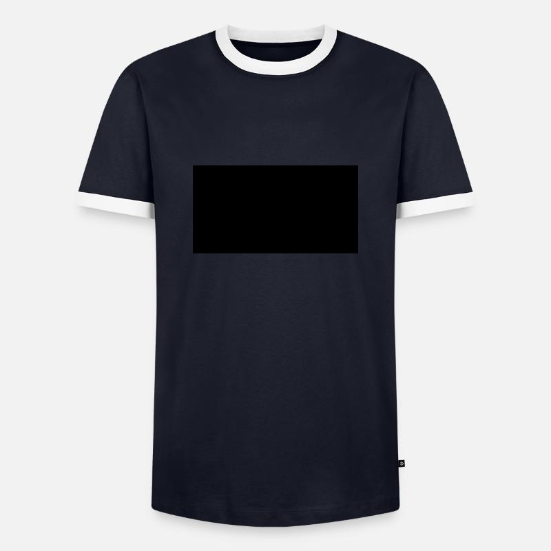 rectangle background - Men's Ringer Shirt - navy/white