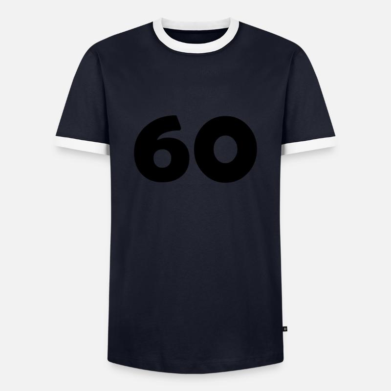 60 - Men's Ringer Shirt - navy/white