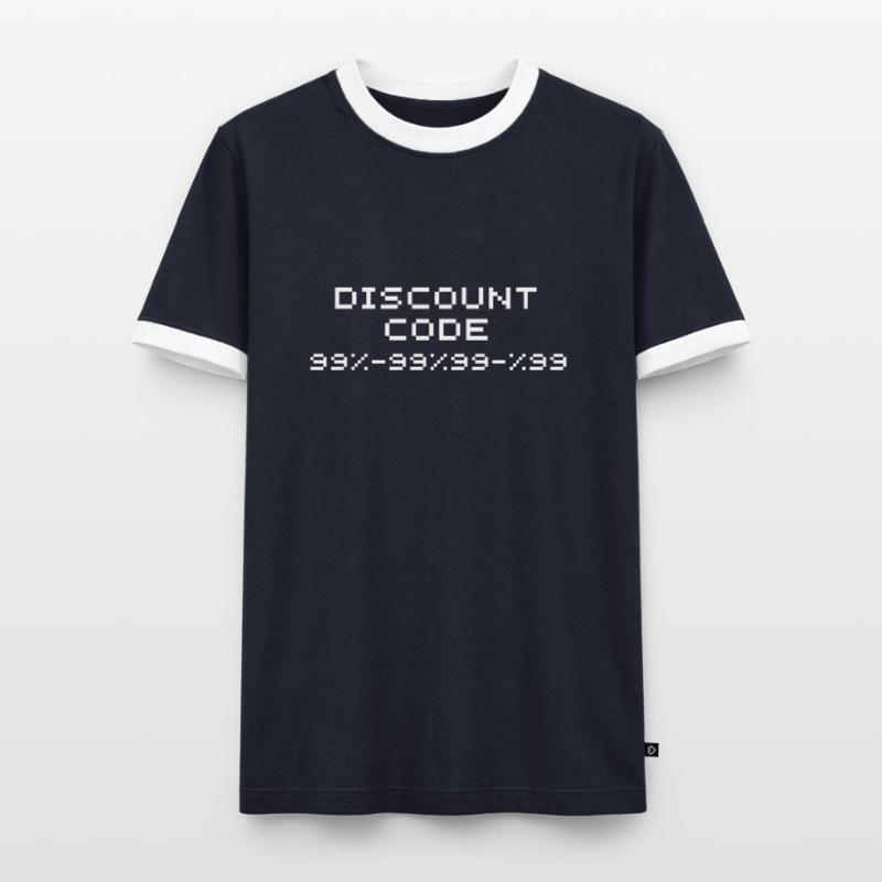 Rabattcode/Rabattcode 99 Männer Kontrast-T-Shirt