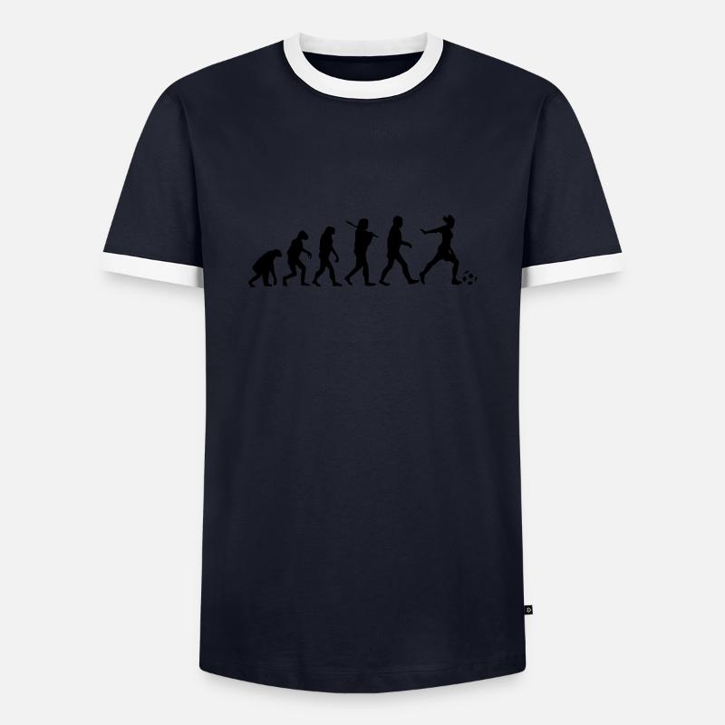 evolution foot - T-shirt contrasté Homme - marine/blanc 