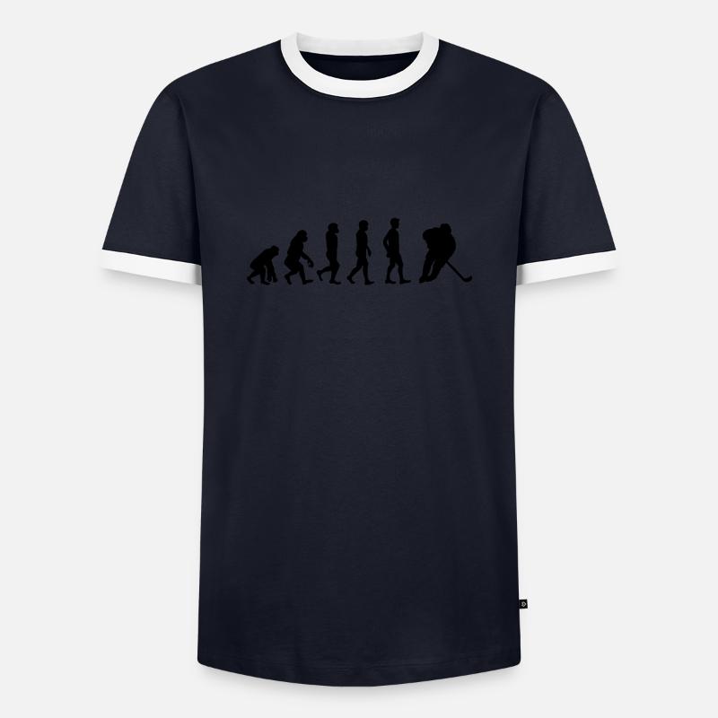 Evolution Ice Hockey - Men's Ringer Shirt - navy/white 
