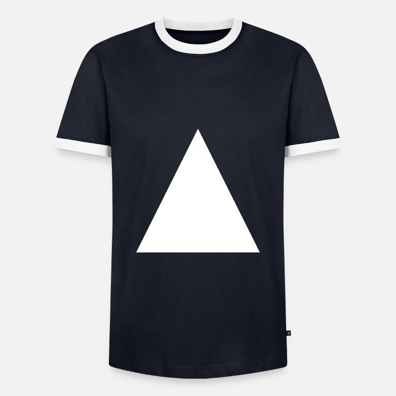 Triangle white - Men's Ringer Shirt - navy/white 