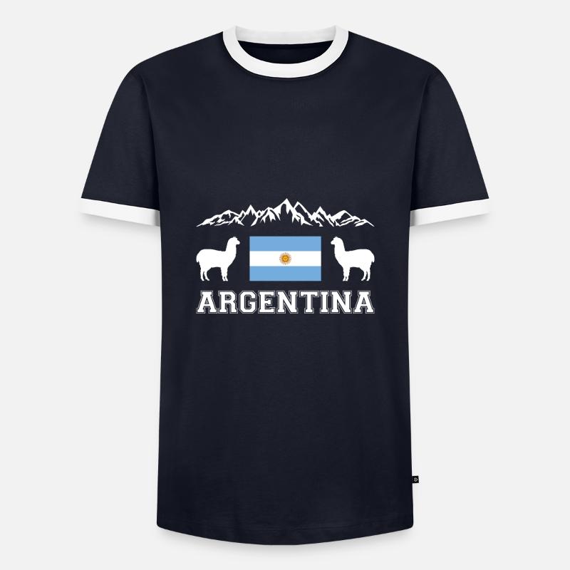 Argentina - Men's Ringer Shirt - navy/white 