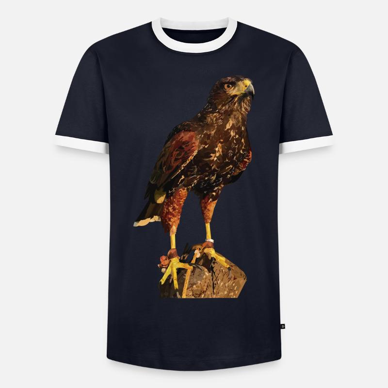 Reddish-reddish hawk - Men's Ringer Shirt - navy/white 