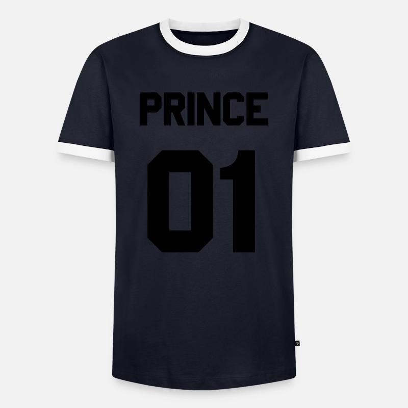Prince 01 - Männer Kontrast-T-Shirt - Navy/Weiß