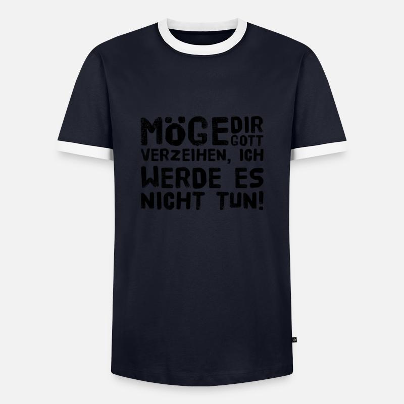 ich werde dir nicht verzeihen - Männer Kontrast-T-Shirt - Navy/Weiß 