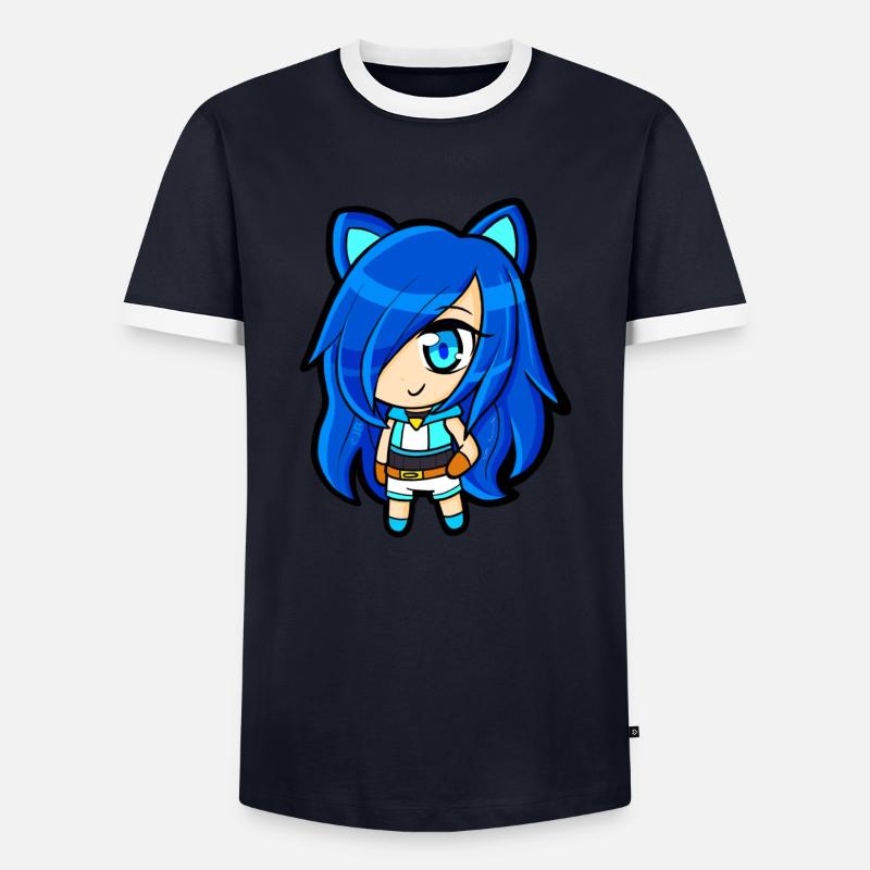 Funneh Chibi - Men's Ringer Shirt - navy/white