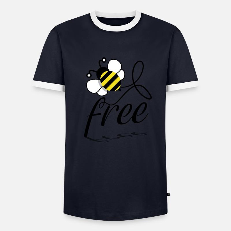 Bee Biene - Men's Ringer Shirt - navy/white