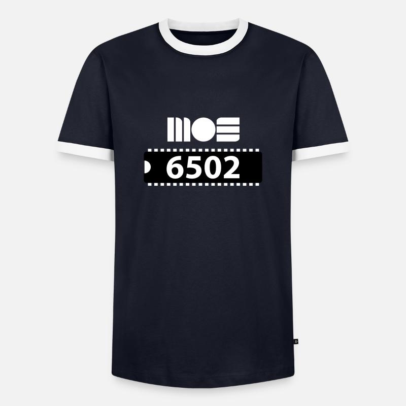MOS 6502 CPU Nerd - Männer Kontrast-T-Shirt - Navy/Weiß 