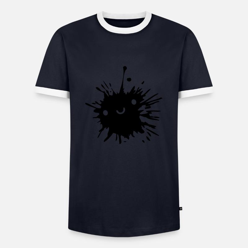 Cute Suesser blobs - Men's Ringer Shirt - navy/white