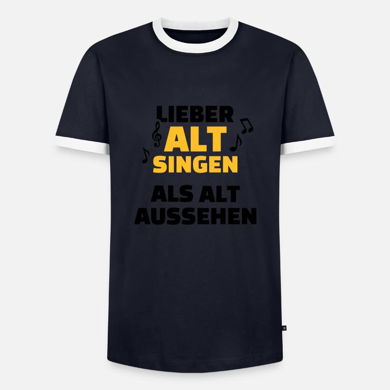Chor - Männer Kontrast-T-Shirt - Navy/Weiß 