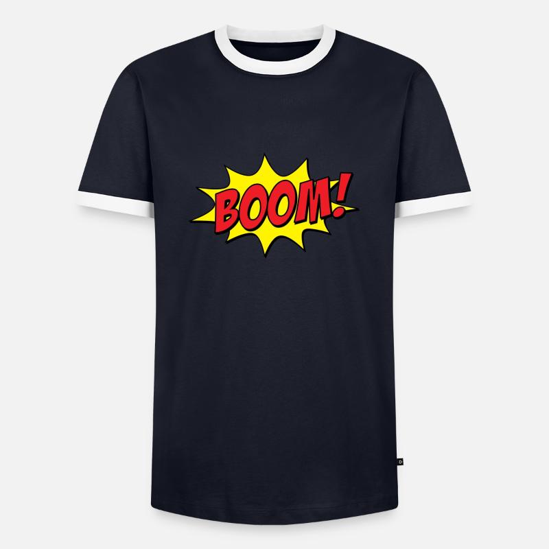 BOOM! Comic - Männer Kontrast-T-Shirt - Navy/Weiß