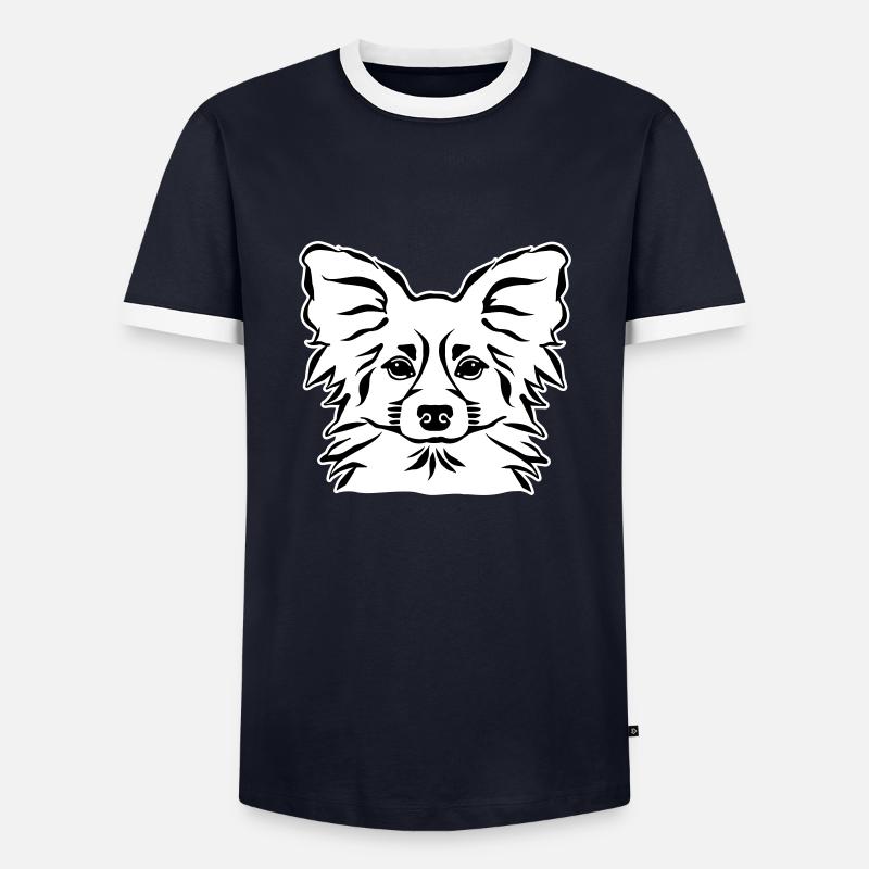 Papillon - Men's Ringer Shirt - navy/white 