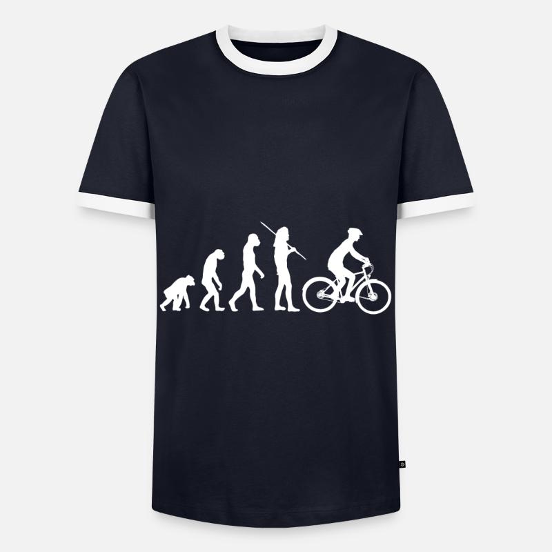 Evolution - vélo - T-shirt contrasté Homme - marine/blanc