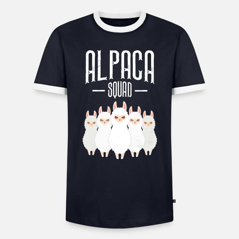 Alpaca Squad - Men's Ringer Shirt - navy/white 