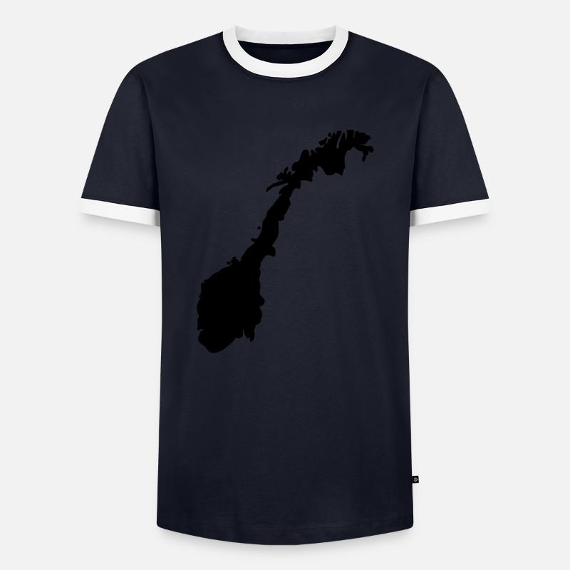 Norway - Men's Ringer Shirt - navy/white