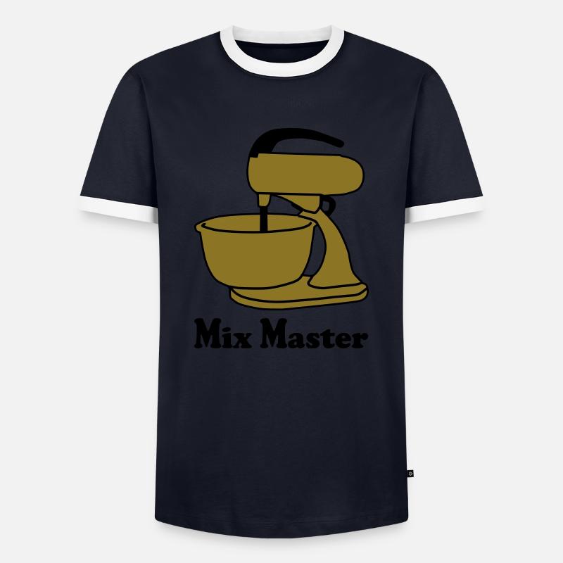 Mix Master - Männer Kontrast-T-Shirt - Navy/Weiß 