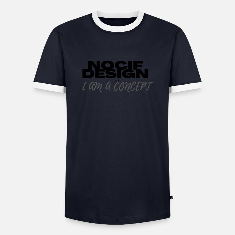 HARMFUL DESIGN FIRST COLLECTION - Men's Ringer Shirt - navy/white 