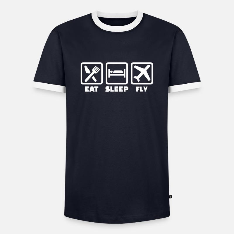 Pilot - Men's Ringer Shirt - navy/white