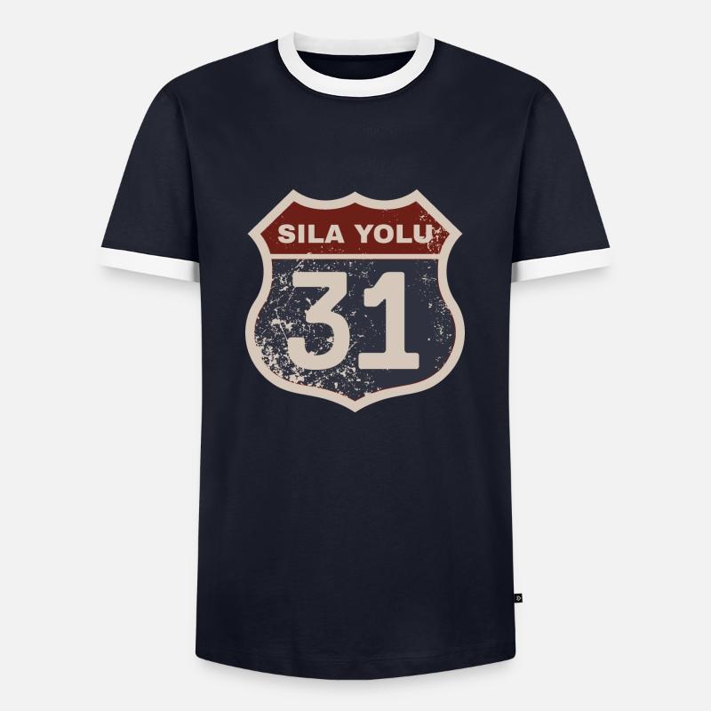 Hatay - Men's Ringer Shirt - navy/white 