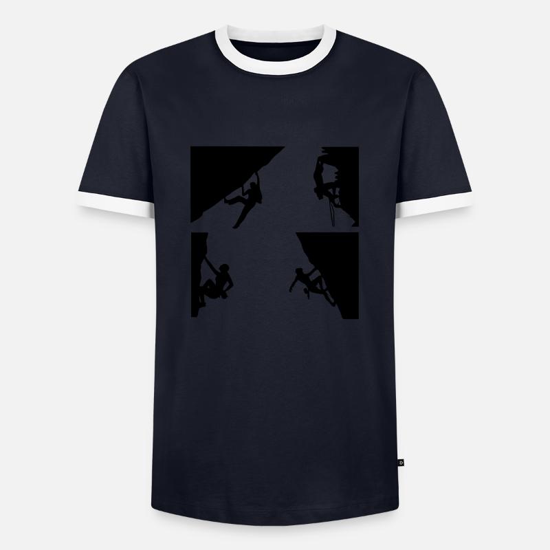 Klettern - Männer Kontrast-T-Shirt - Navy/Weiß