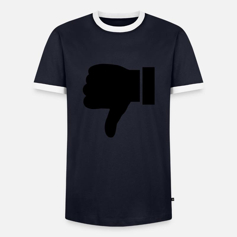 disklike symbol - Männer Kontrast-T-Shirt - Navy/Weiß