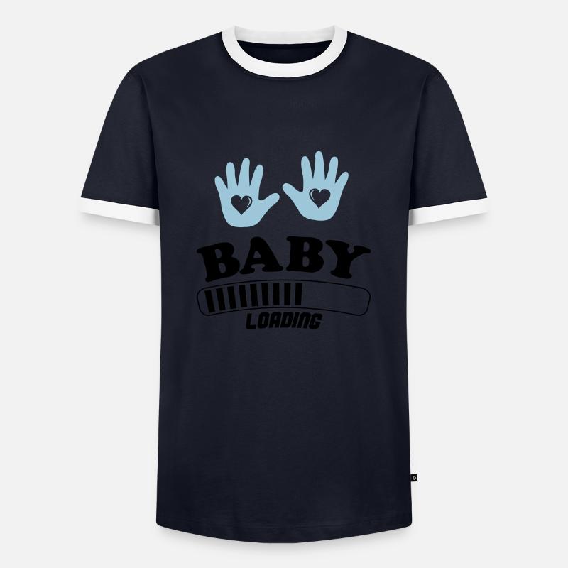 bébé loading - T-shirt contrasté Homme - marine/blanc 