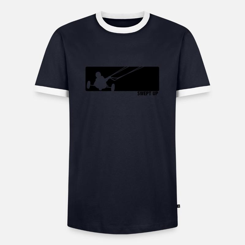 kite buggy - Men's Ringer Shirt - navy/white