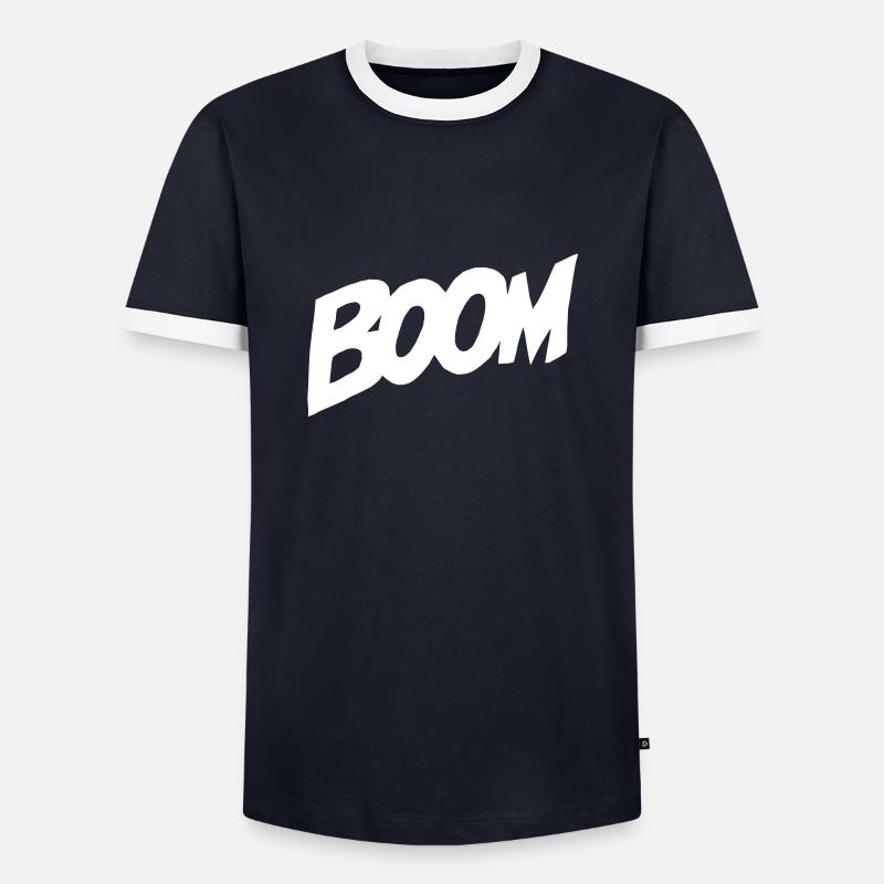 BOOM Comic Style - Men's Ringer Shirt - navy/white 