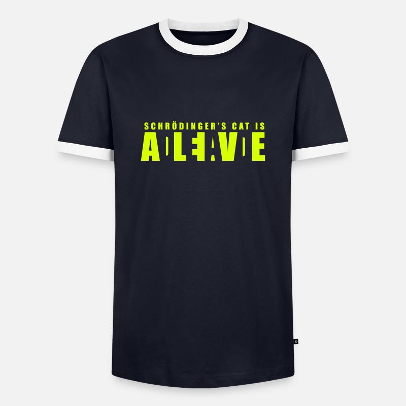 Schrödingers Katze - Men's Ringer Shirt - navy/white 