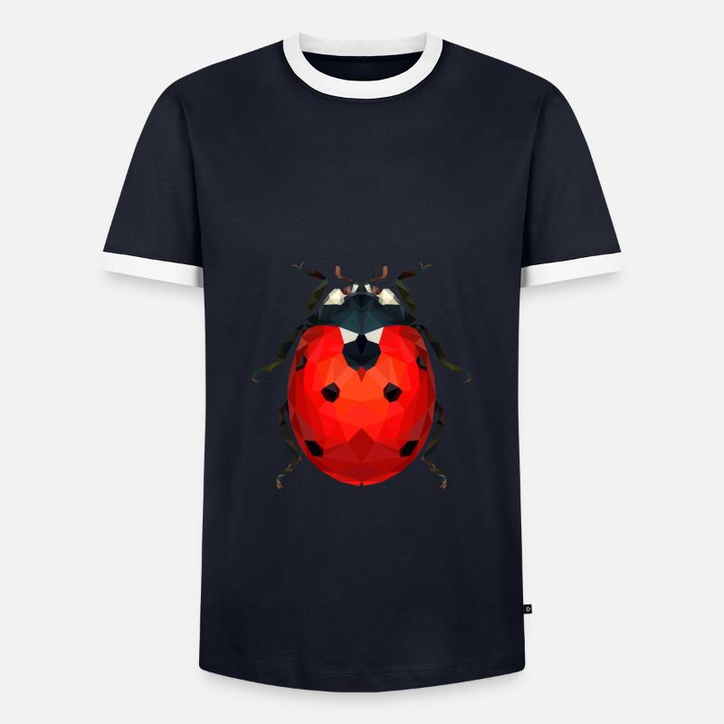 Ladybug - Men's Ringer Shirt - navy/white