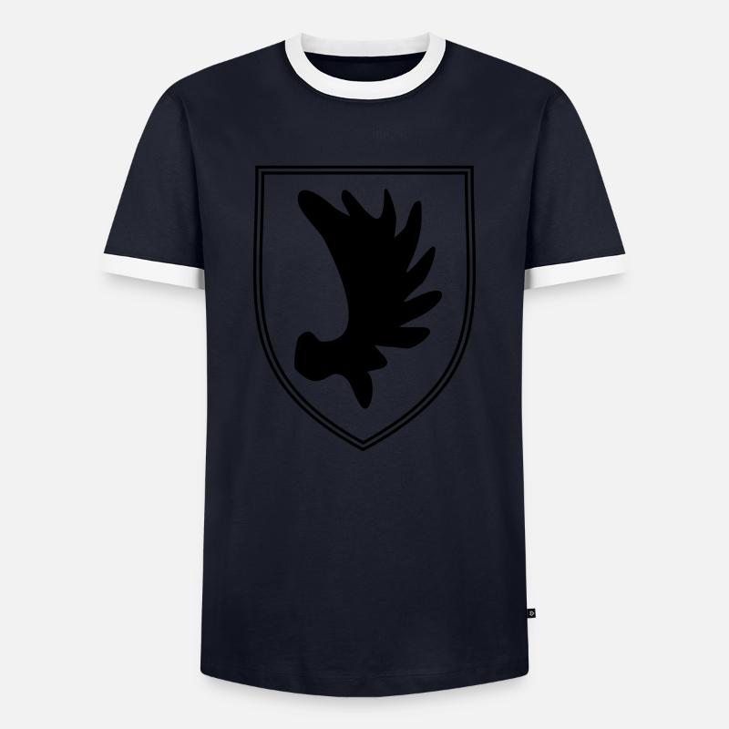 ostpreussen wappen - Männer Kontrast-T-Shirt - Navy/Weiß