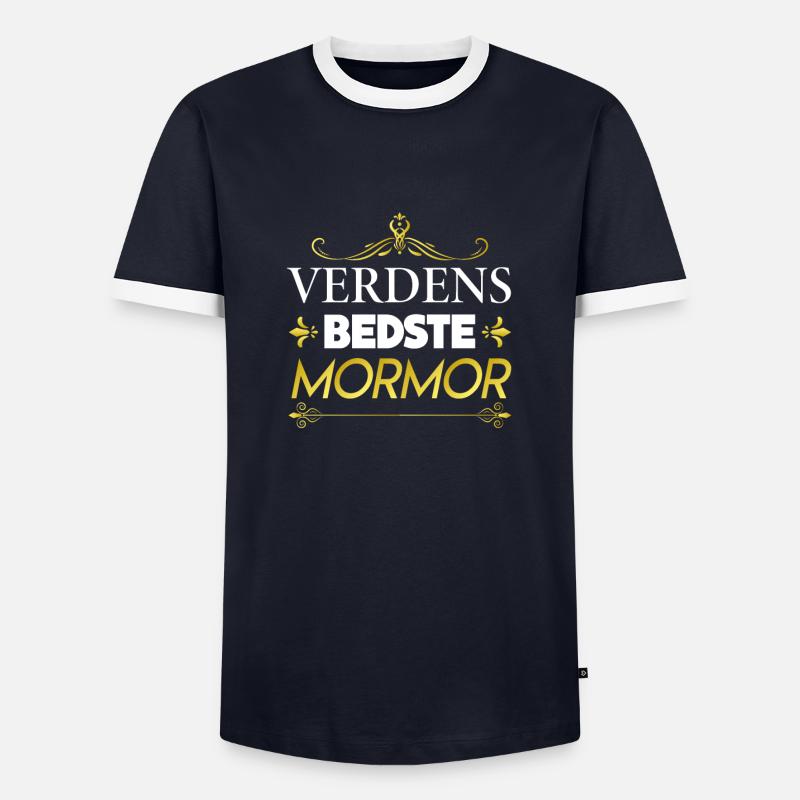 Die beste Großmutter der Welt - Männer Kontrast-T-Shirt - Navy/Weiß 