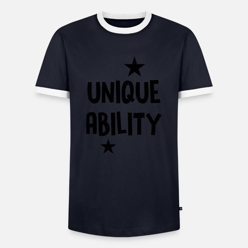 Unique ability - Men's Ringer Shirt - navy/white